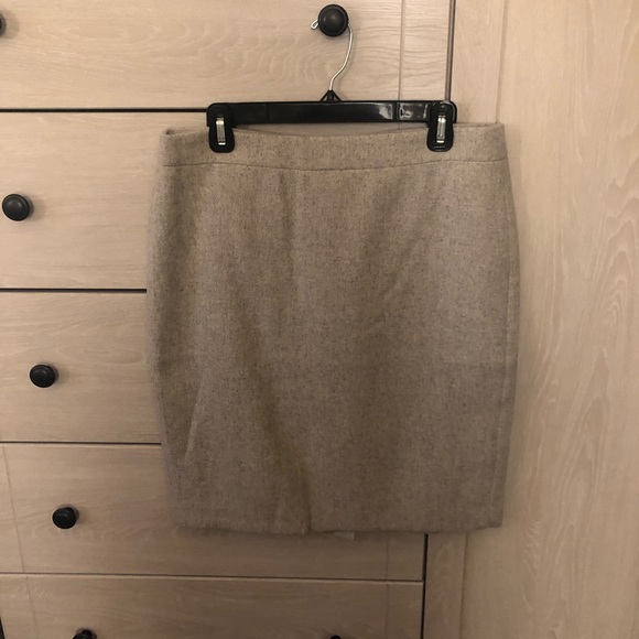 J. Crew Dresses & Skirts - J. Crew Light Grey Wool Blend Pencil Skirt